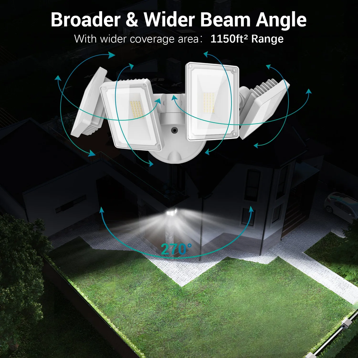 Ustellar 100W proiector LED exterior intrerupator 2 bucati