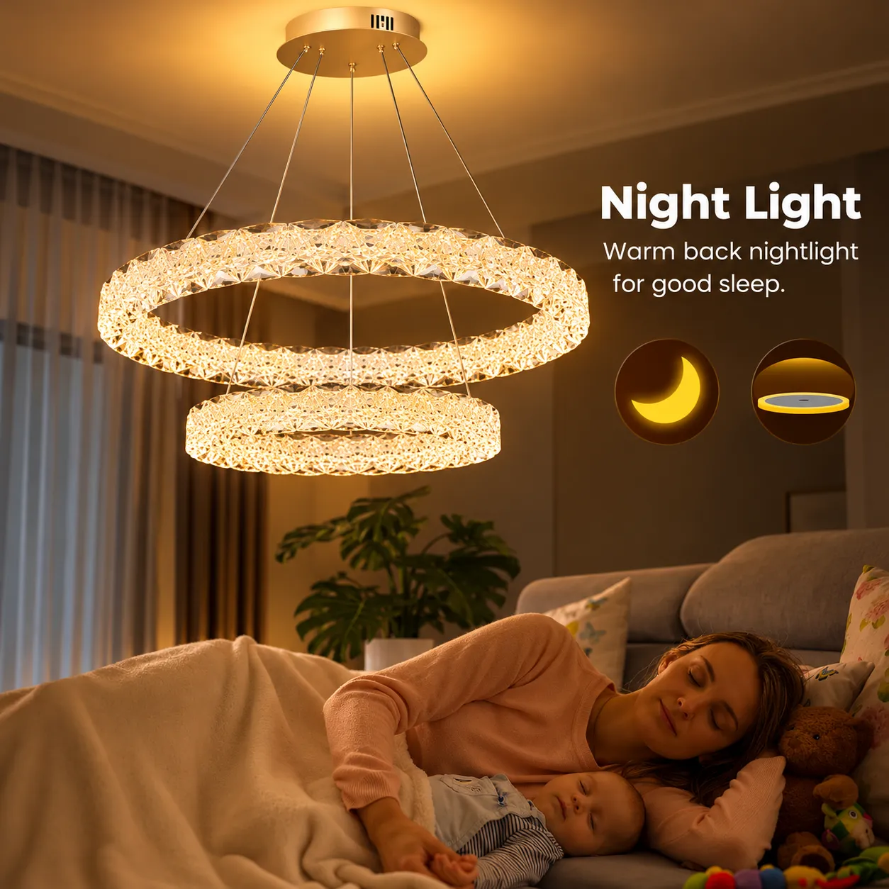 Alessandro Design SHELP candelabru LED auriu 60cm cu telecomanda