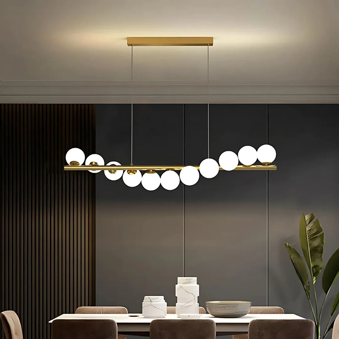 Alessandro Design Loft Hall lustra 11x G9 auriu-alb 120cm