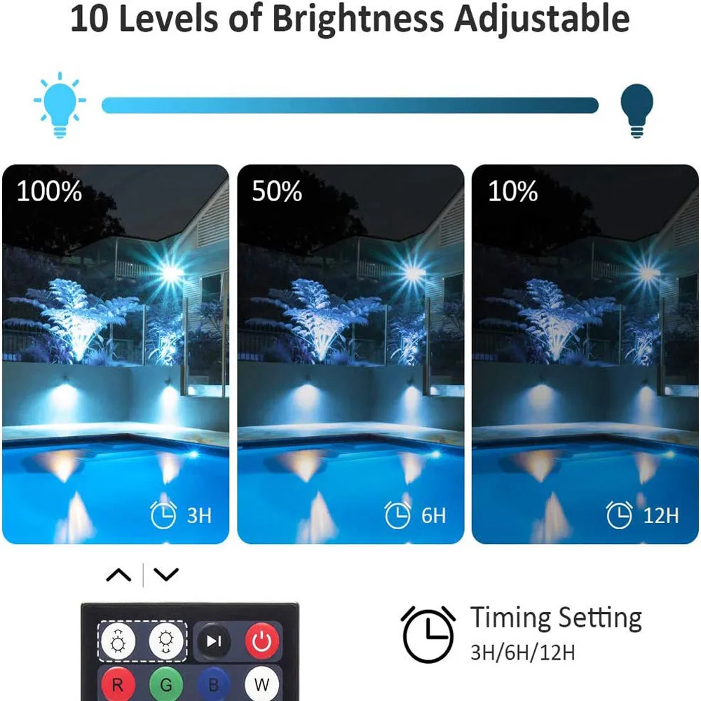 Ustellar proiector LED RGB 80W set 3 buc cu telecomandă
