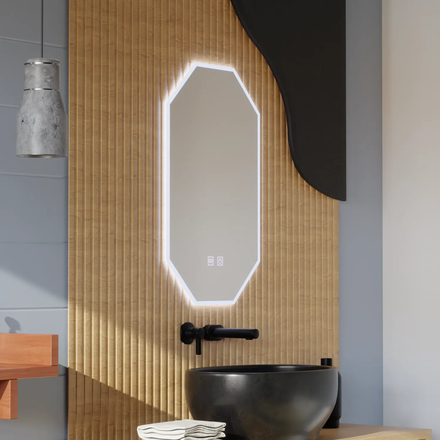 Polygon E43S/50X80 oglinda LED baie 50x80cm dezaburire