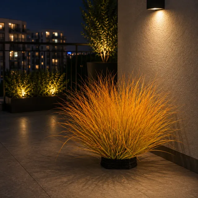 Alessandro Design Onion Grass planta artificiala 38cm galben