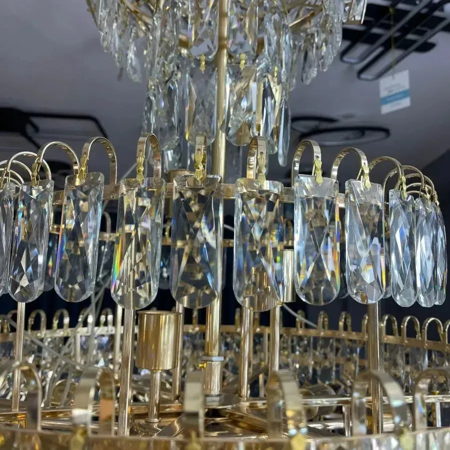 Alessandro Design Junnut candelabru cristal 21xE27 auriu metal