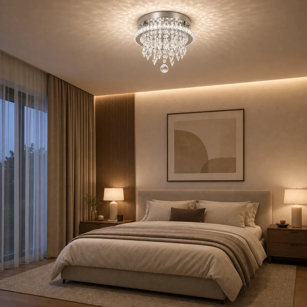 Alessandro Design Alberico lustră LED crom 17W cristal