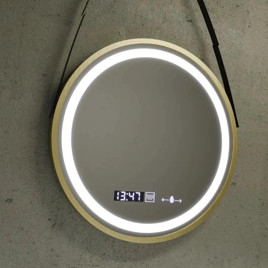 Alessandro Design Celeste Royale oglindă LED rotundă 60cm aurie