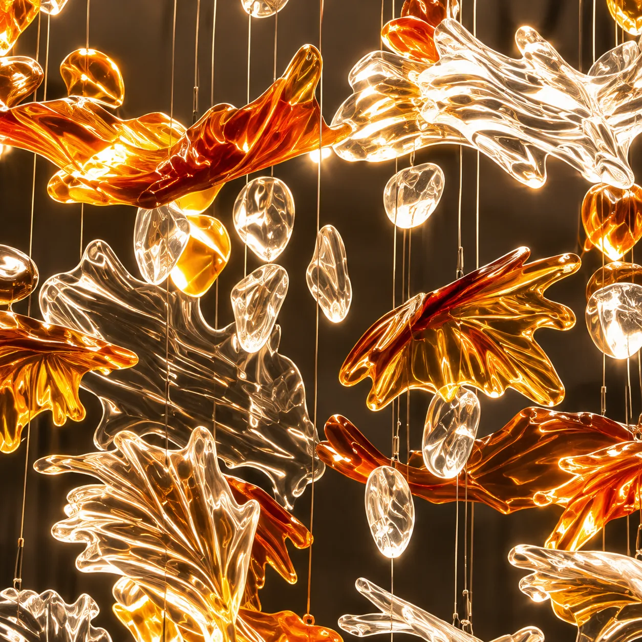 Alessandro Design Esik Magno candelabru LED 63W auriu cascada