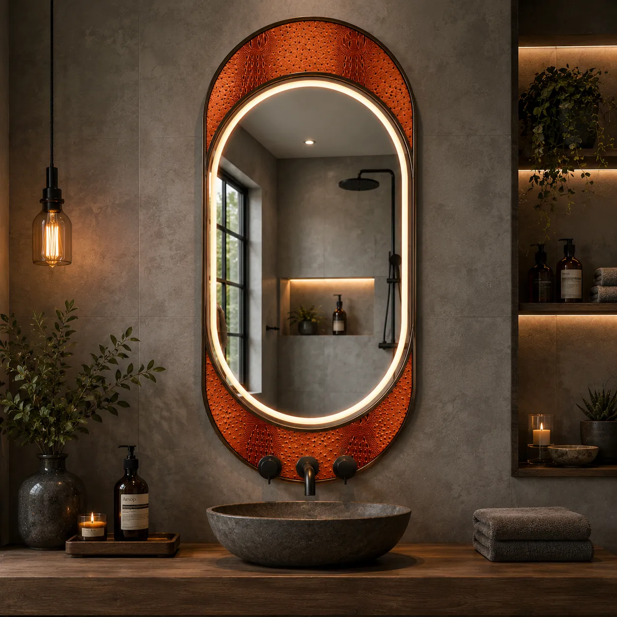 Alessandro Design NORILSK oglinda LED 55x110cm aurie