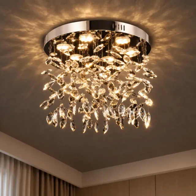 Alessandro Design LLC210/400CH candelabru LED 22W cristal rotund