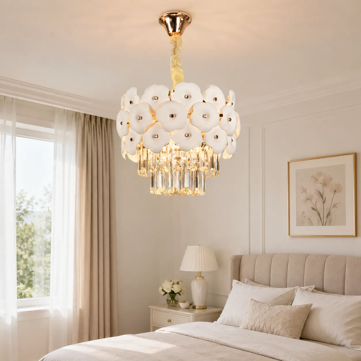Alessandro Design Petal Petito 3xE14 candelabru cristal auriu