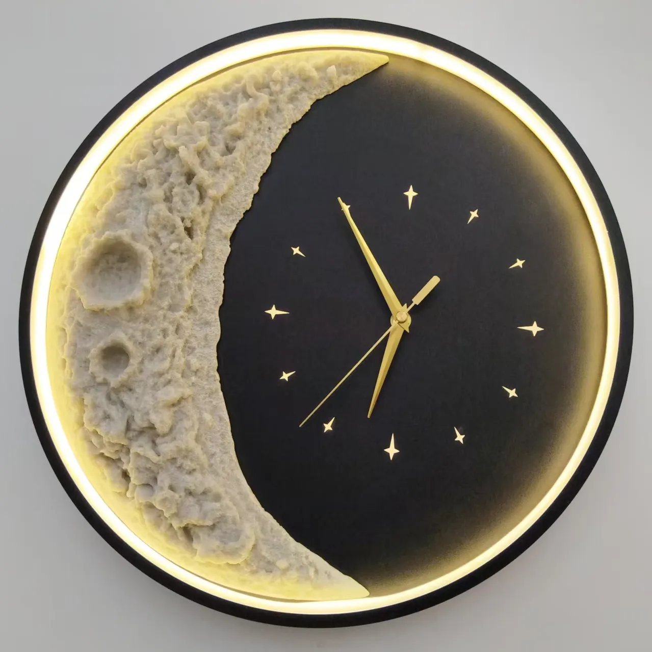 Alessandro Design Moon aplică LED perete neagră 40cm 3 culori