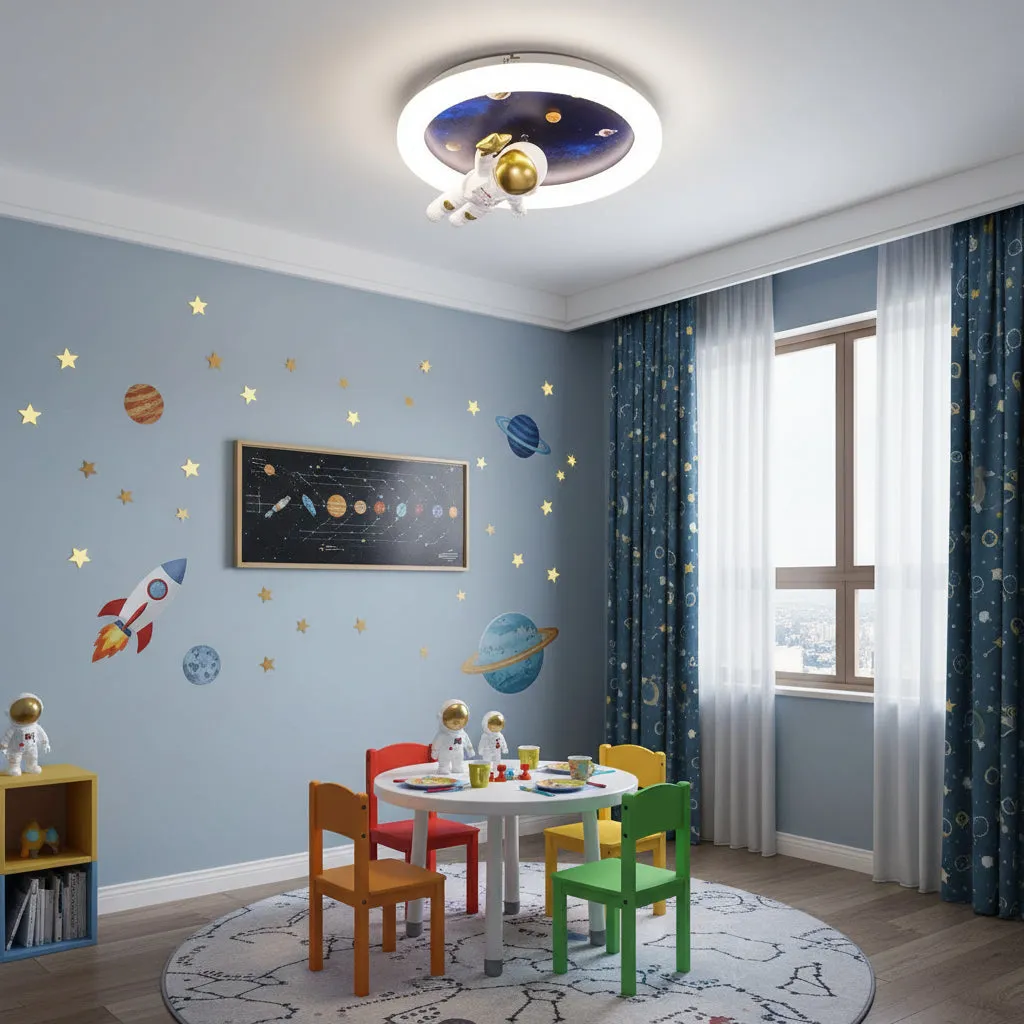 Alessandro Design Astronaut lustra LED 51W alba-albastra telecomanda