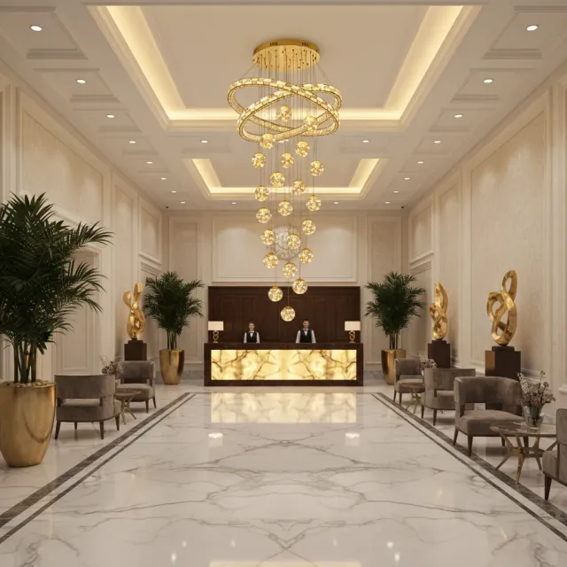 Alessandro Design DUARA Supremo Candelabru Cristal 90x300cm Auriu