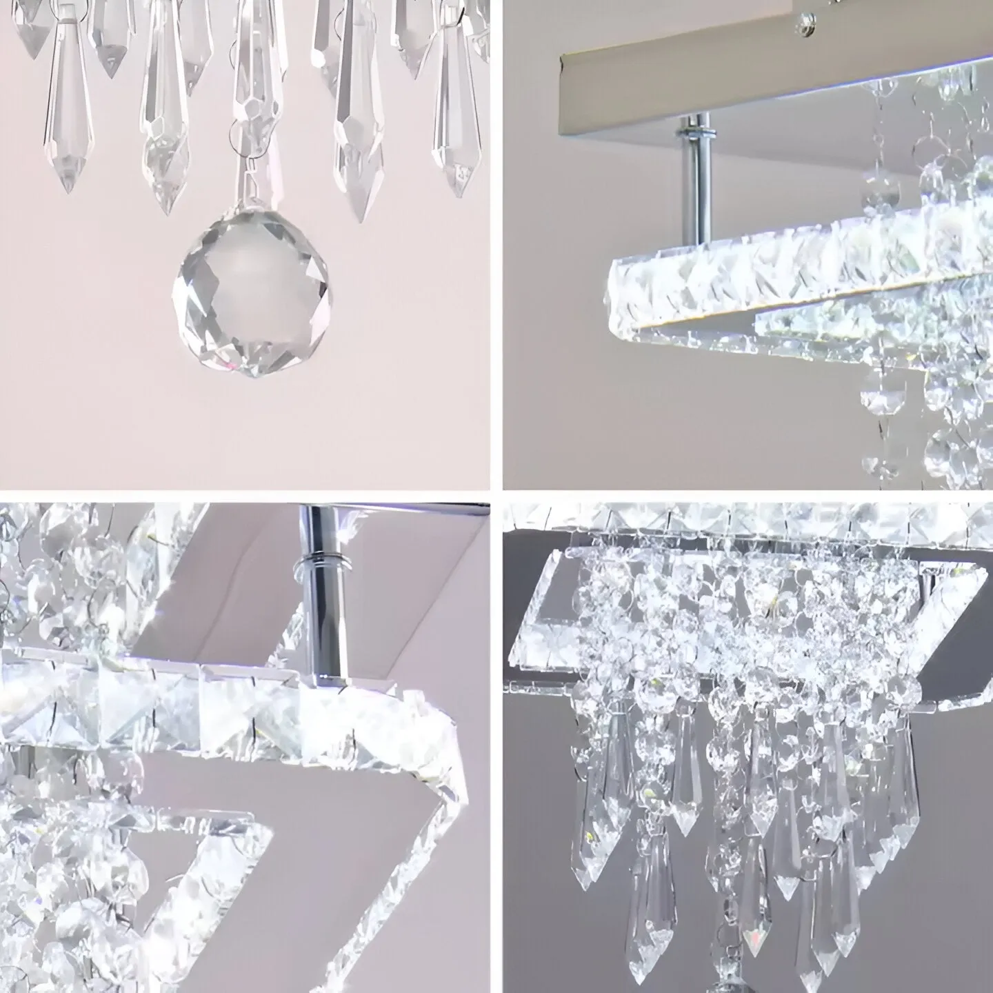 Alessandro Design Alberico 17W lustra LED patrata cristal crom