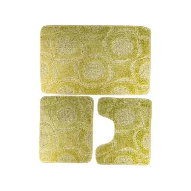 Alessandro Design set 3 covorașe baie verzi antiderapante 80x50
