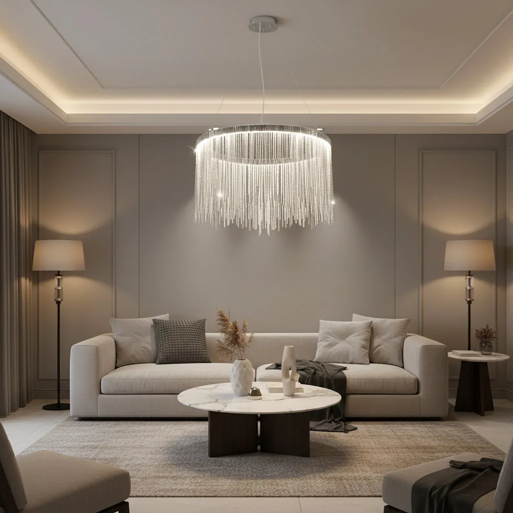 Alessandro Design ILLUMINA MAGNUS lustra LED argintie 20W