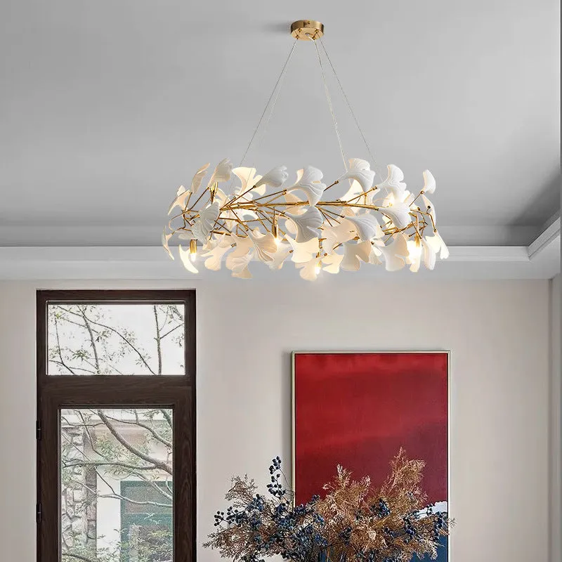 Alessandro Design Alpha 8xG9 candelabru cristal auriu frunze
