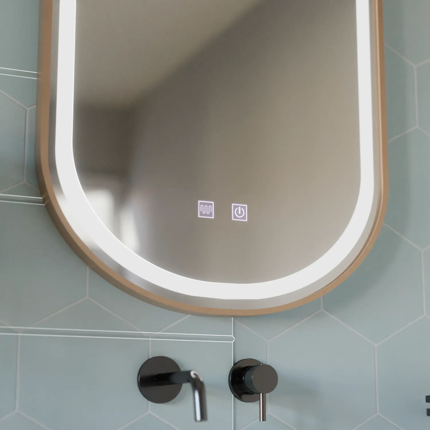 Alessandro Design Impora oglinda LED 50x80 touch rose gold