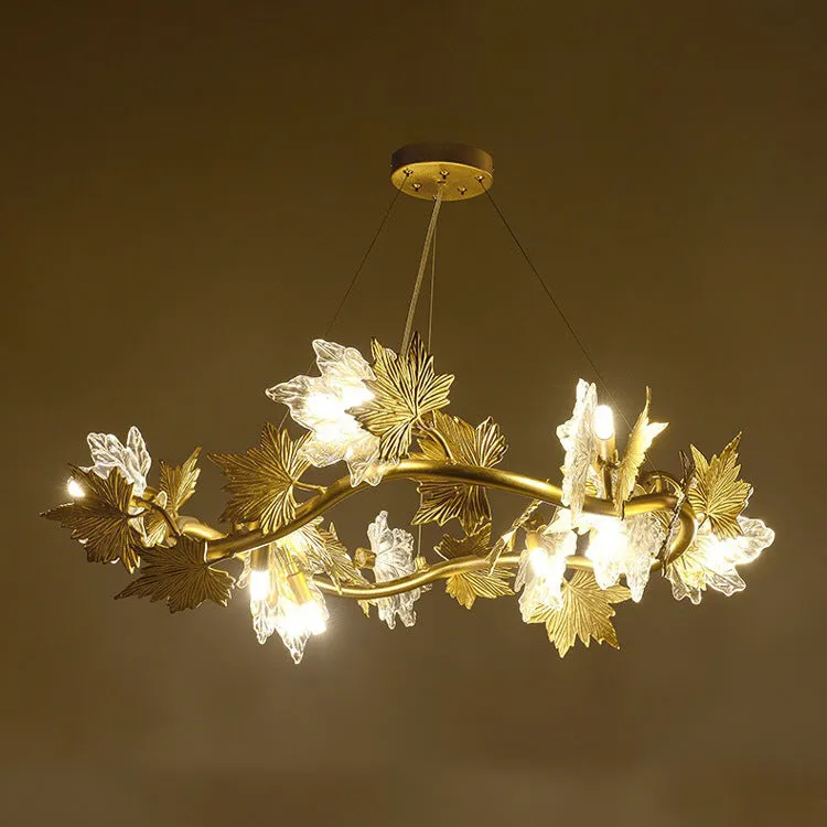 Alessandro Design Leafora Regalis candelabru auriu 80 cm 8xE14