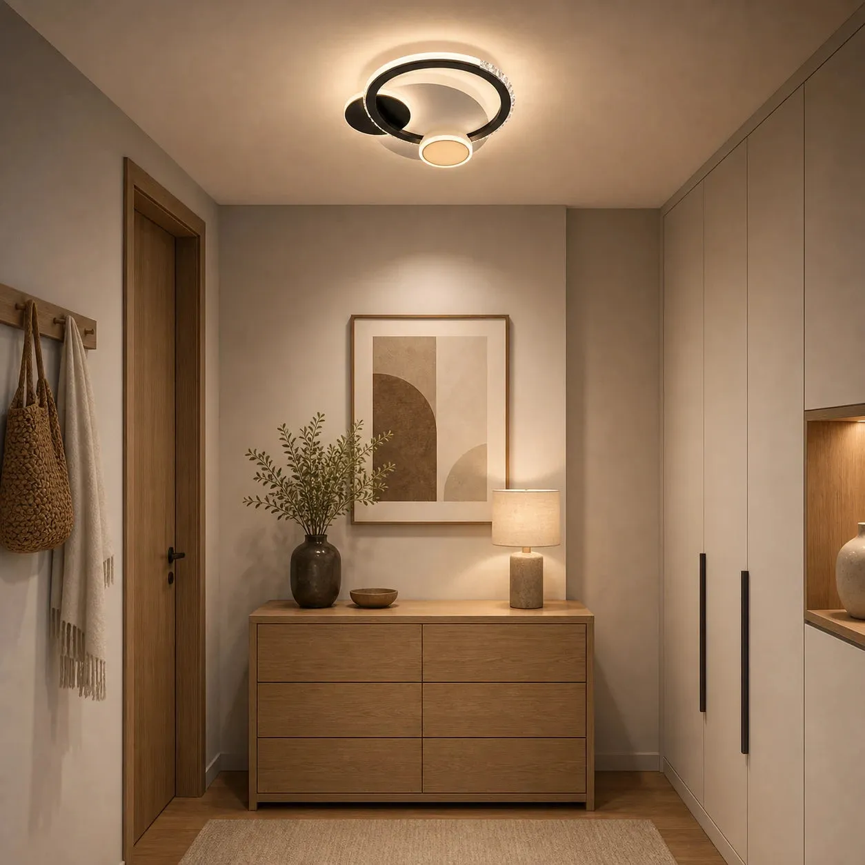 Alessandro Design PRISMIQ lustra LED 45W neagra 3 cercuri