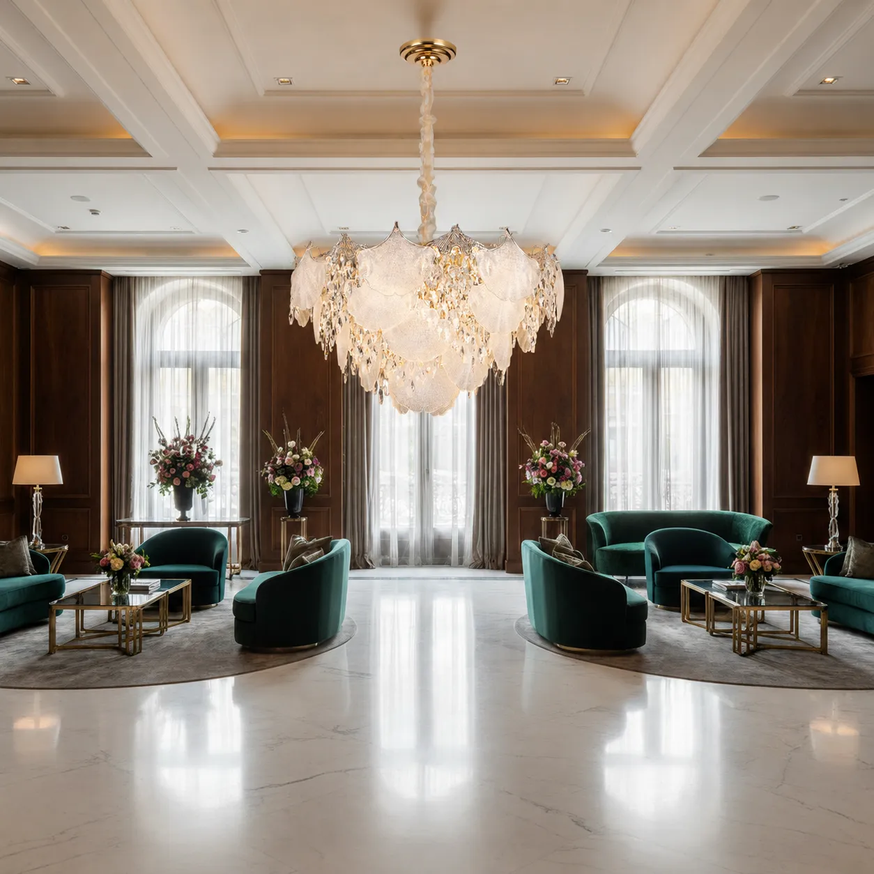 LUXE Regalis candelabru cristal auriu 21xE14 80cm