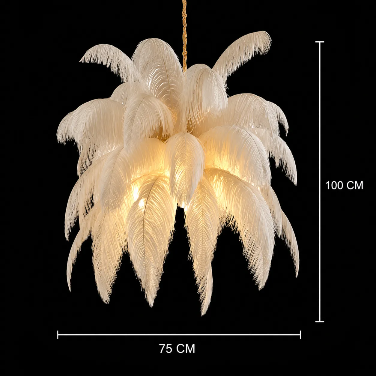 Alessandro Design Minoss Candelabru Pene 75cm Crem E27