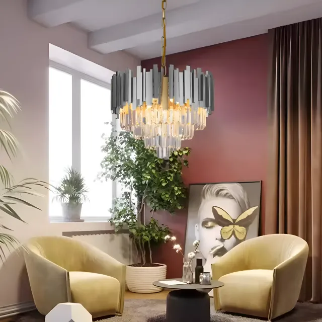 Alessandro Design BLOIS Eleganza candelabru cristal 48cm 8xE14
