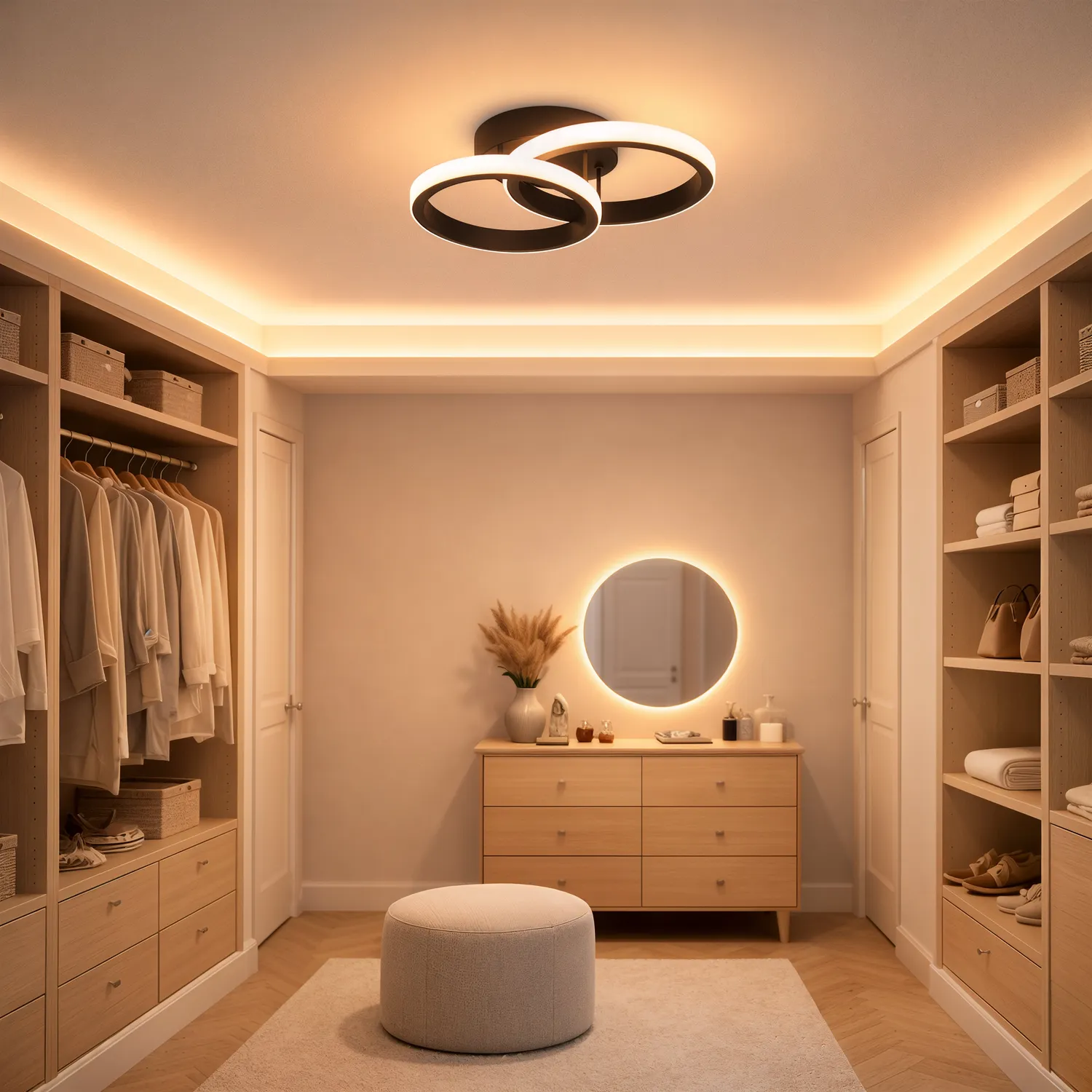 Alessandro Design Vertex Circula lustra LED 21W neagra 2 cercuri