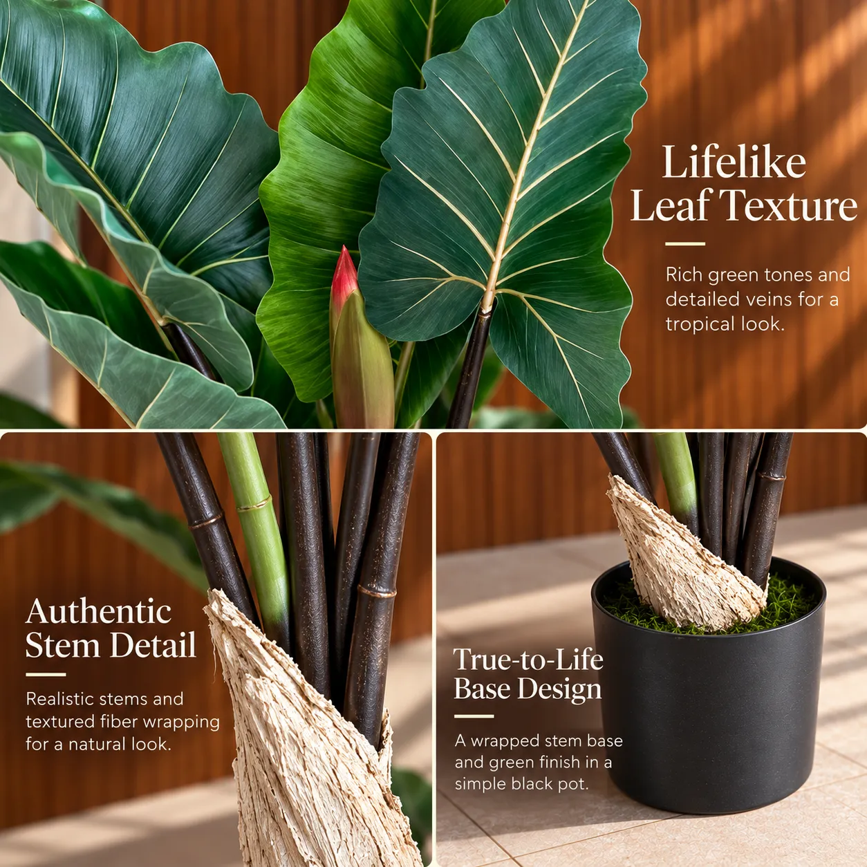 Alessandro Design Alocasia planta artificiala 100cm verde