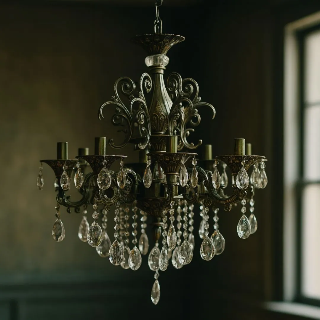 Alessandro Design Sanssouci Magno candelabru cristal 8x E14 bronz