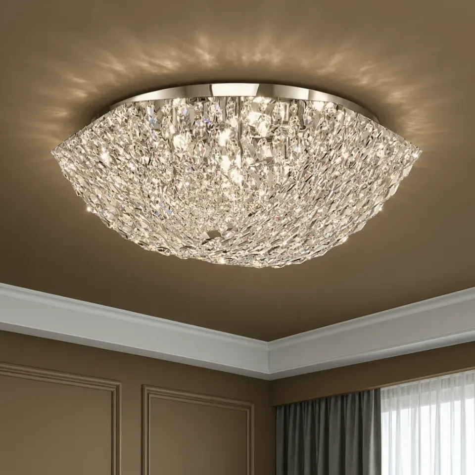 QEQERTARSUAQ Magno candelabru cristal 9xE14 crom 60cm