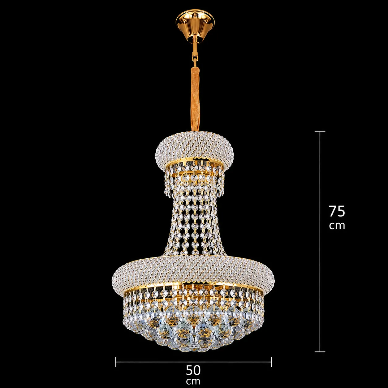 Alessandro Design Nuvola Elegenza candelabru E14 auriu D50cm