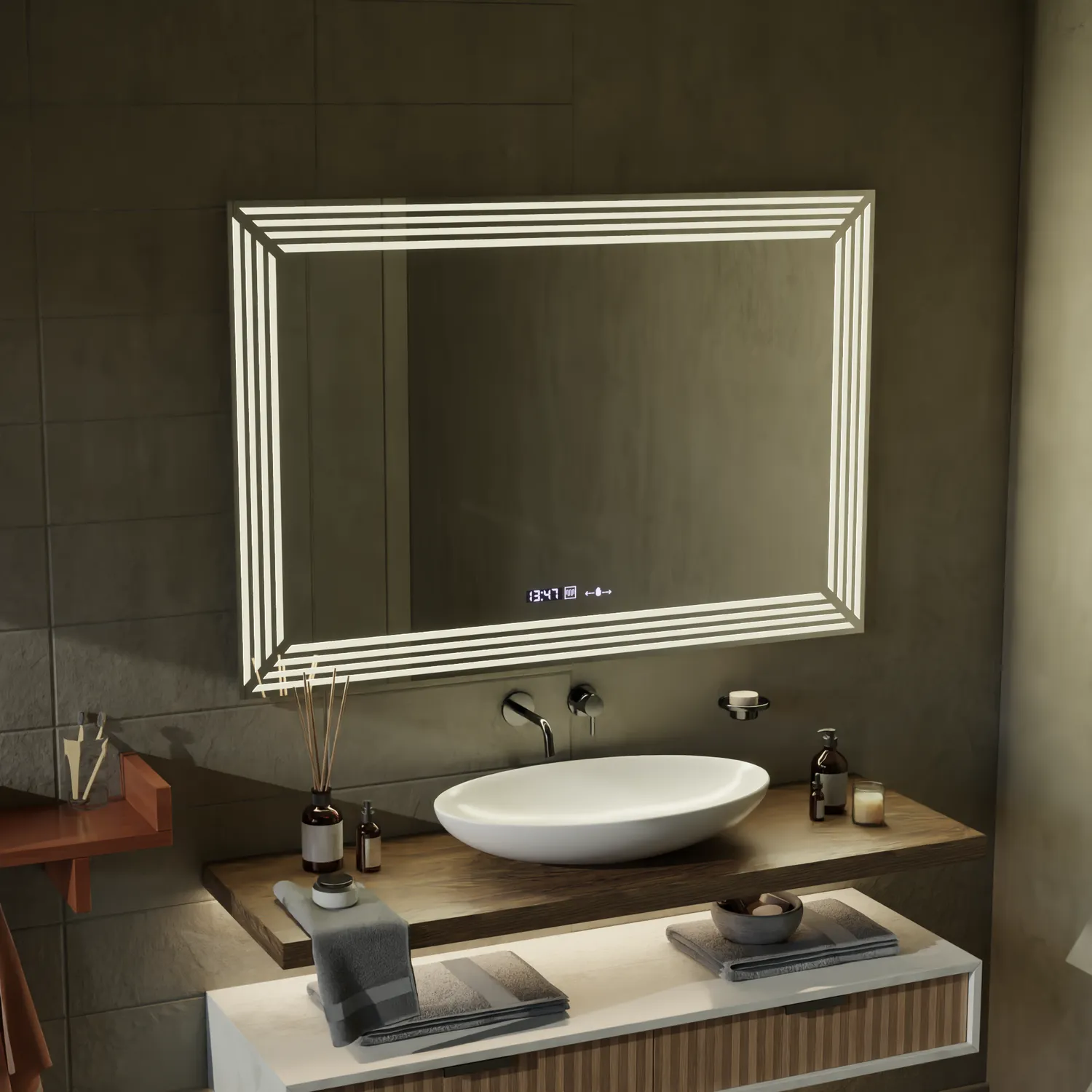 Alessandro Design Venezia oglinda LED 110x65 dezaburire
