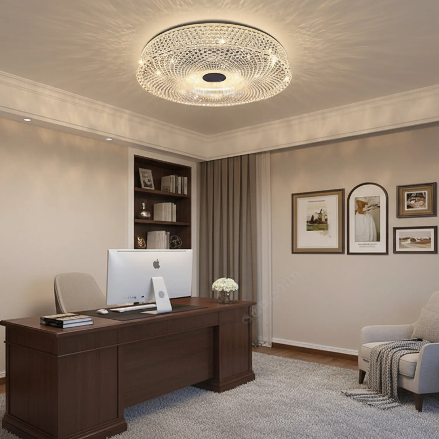 Alessandro Design RADIAN Eleganza lustra LED alba 48,5 cm 38,9W