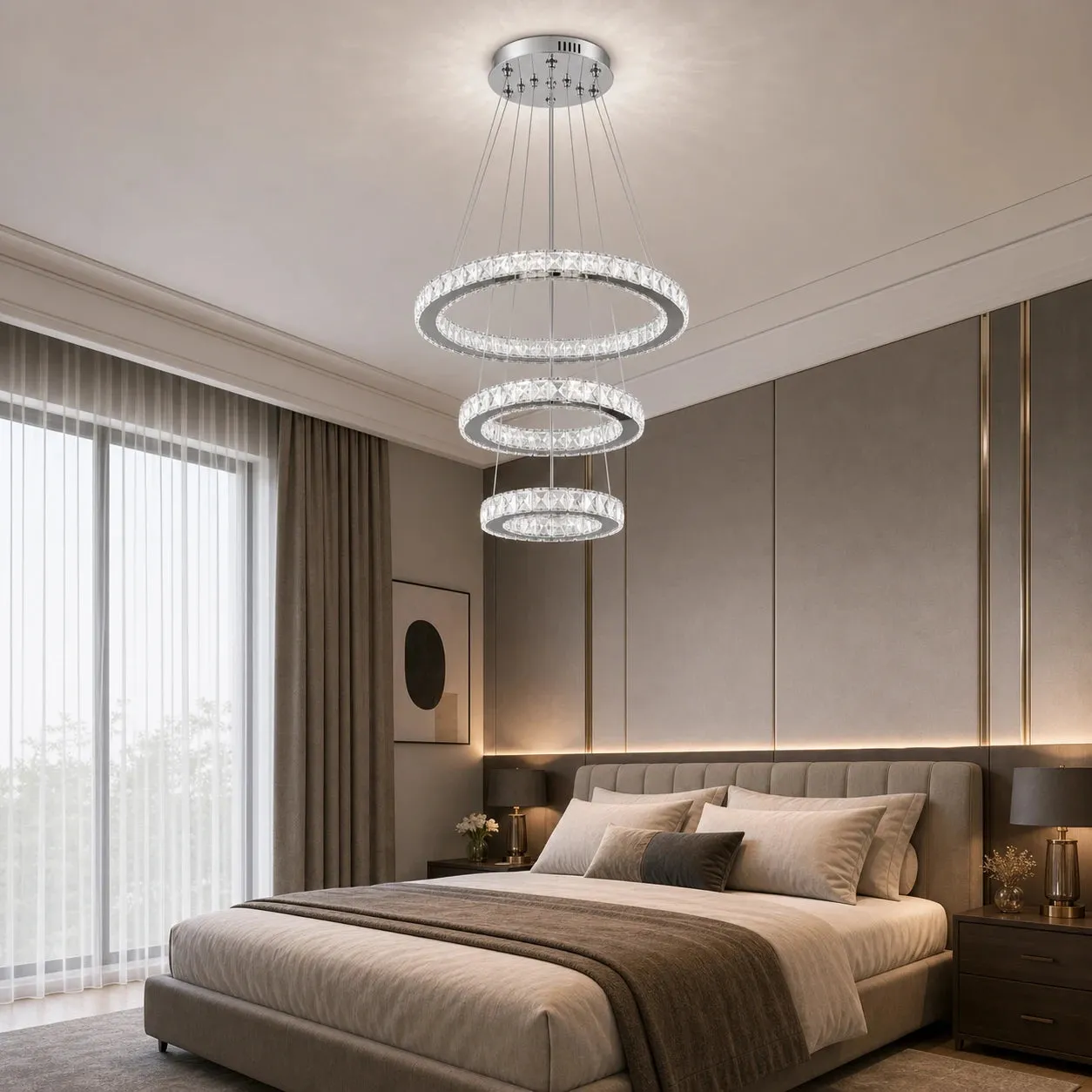 Alessandro Design PRISM LUMORA lustra LED 63W crom 3 cercuri