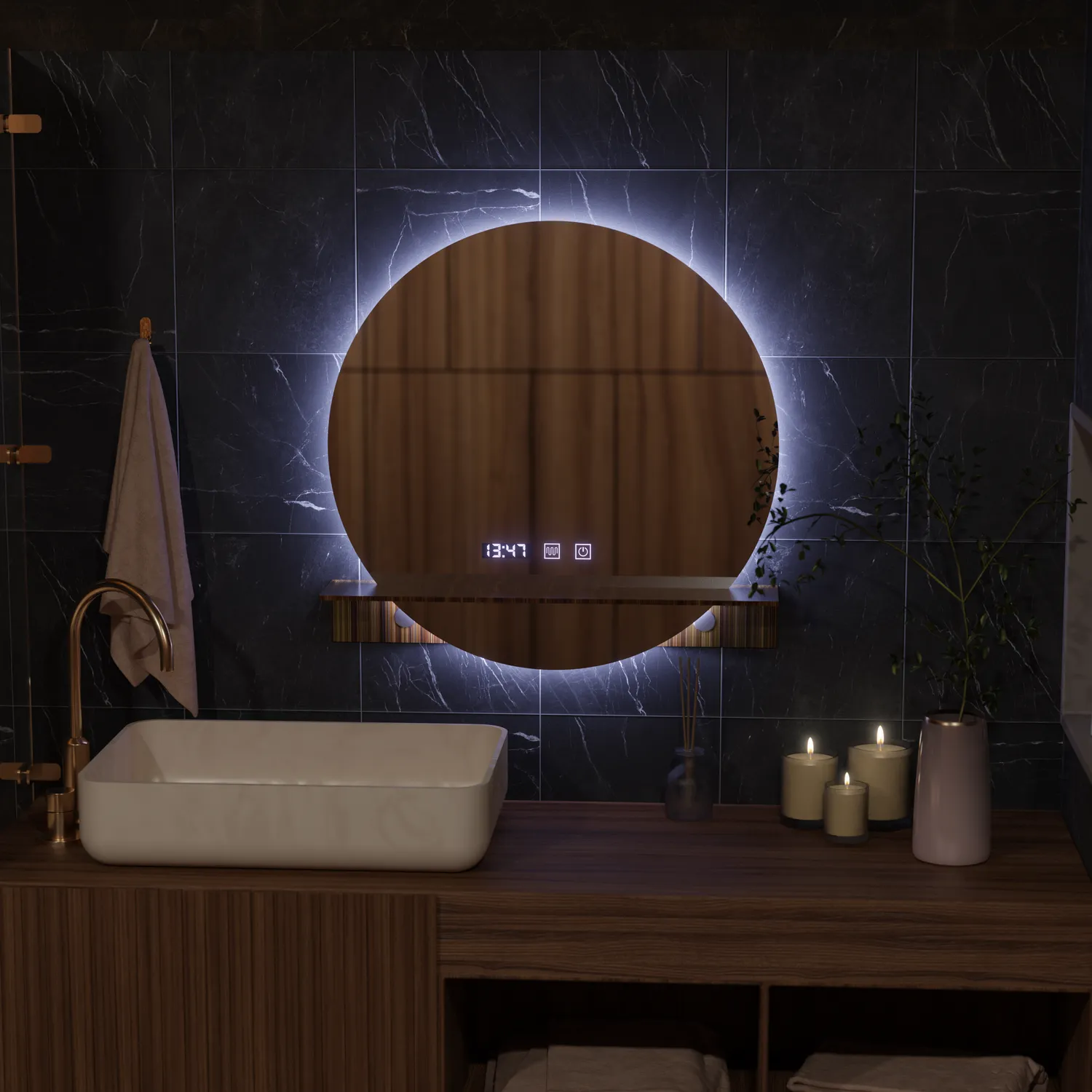 Alessandro Design Alfred oglindă LED baie 60x60 touch