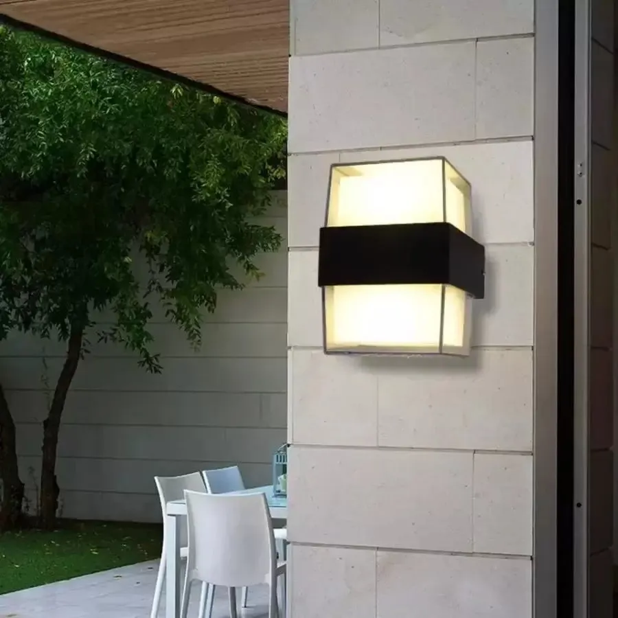 Alessandro Design Kennedy aplica exterior LED 12W alb-negru