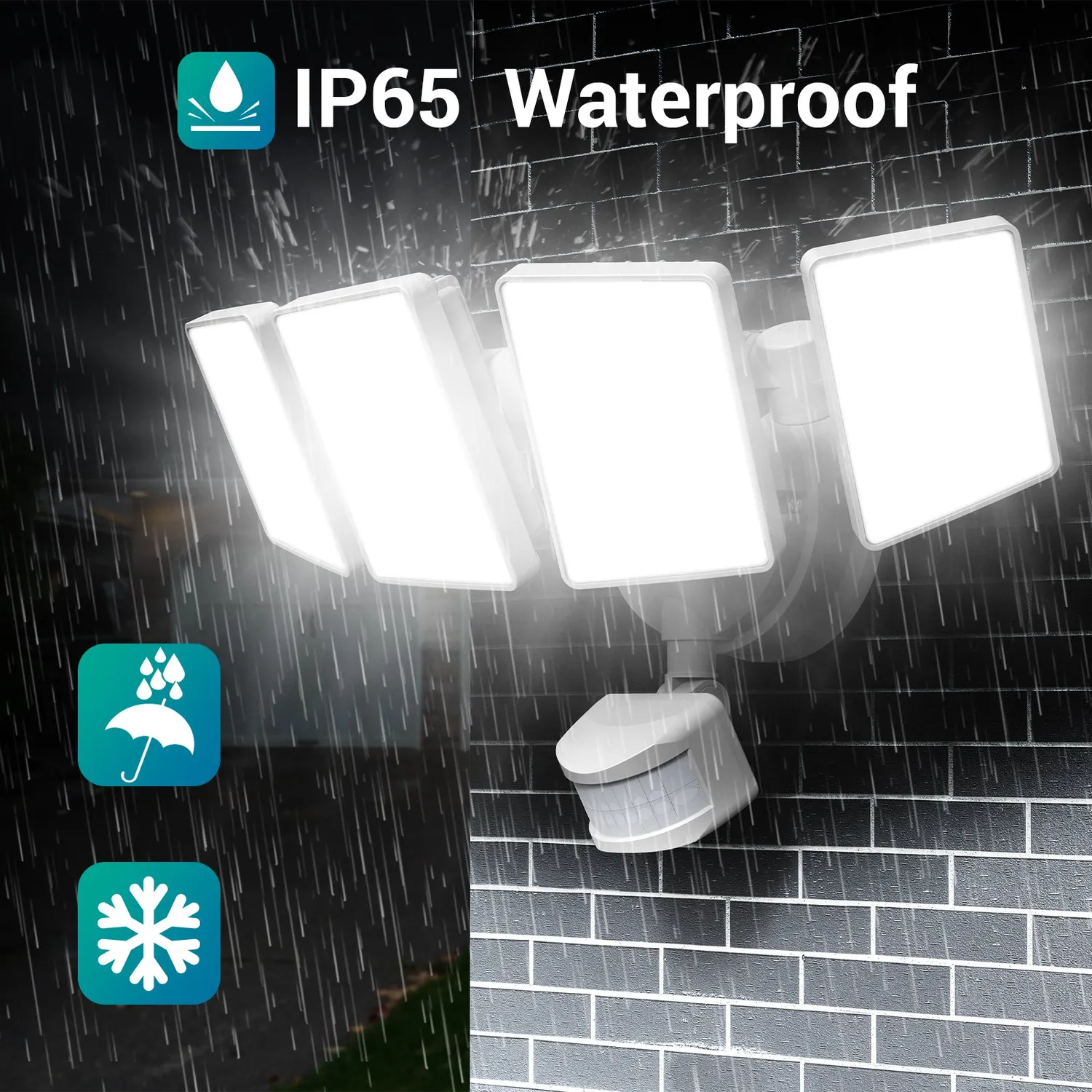Ustellar 100W proiector LED cu senzor miscare 2 bucati