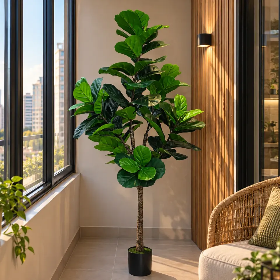 Alessandro Design Ficus planta artificiala 180cm verde cu ghiveci