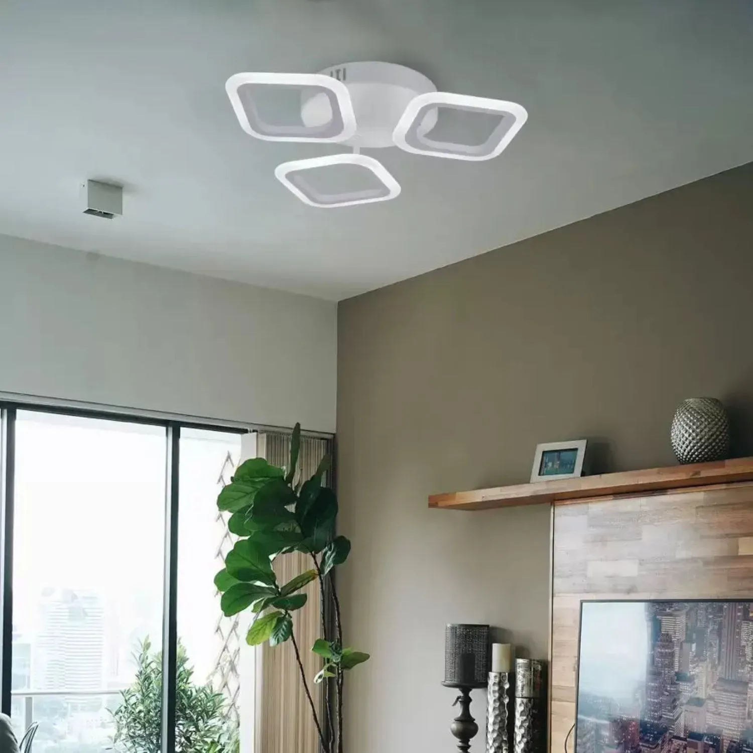 Alessandro Design Erika 20W lustra LED alba 3 patrate