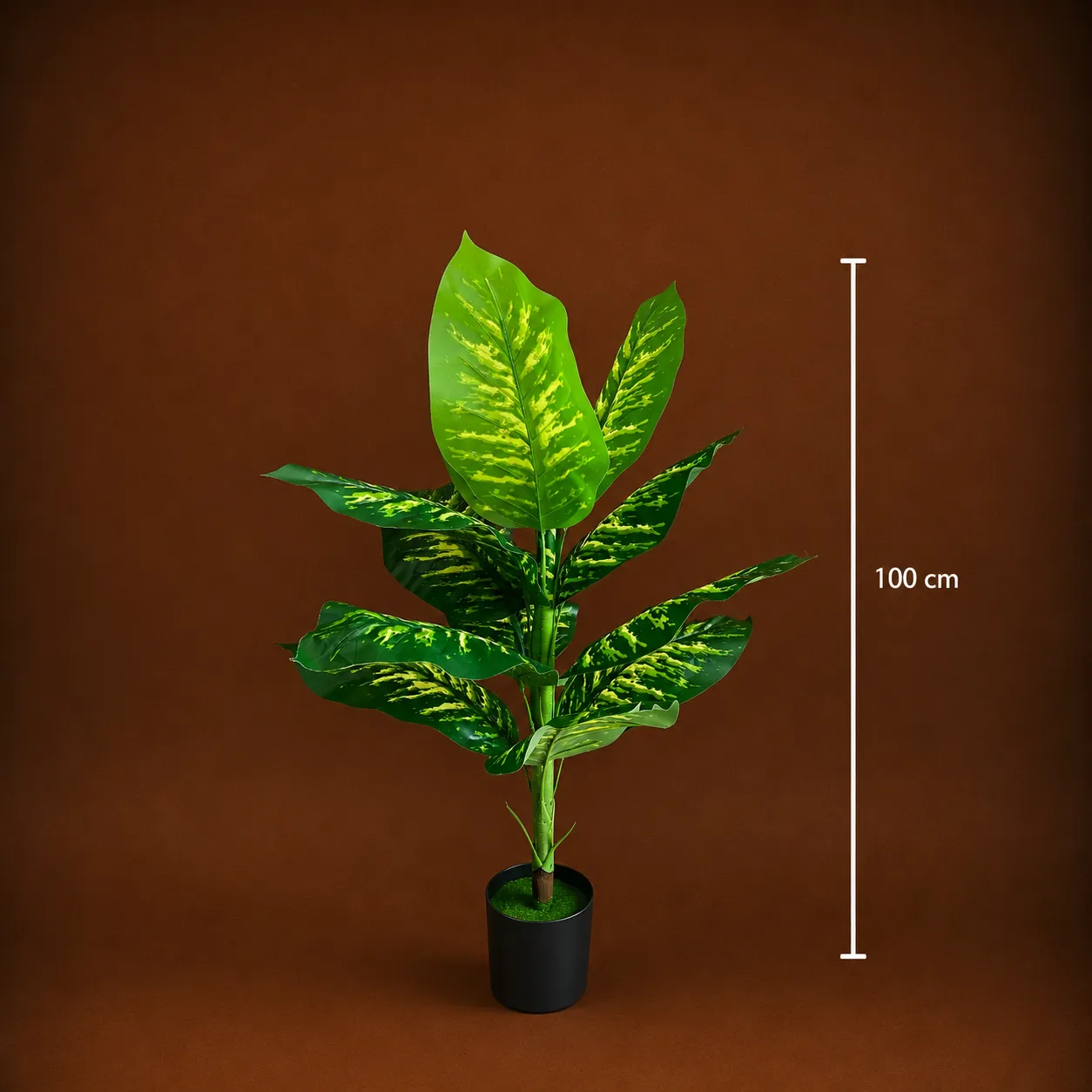 Alessandro Design Dieffenbachia plantă artificială 100cm verde ghiveci