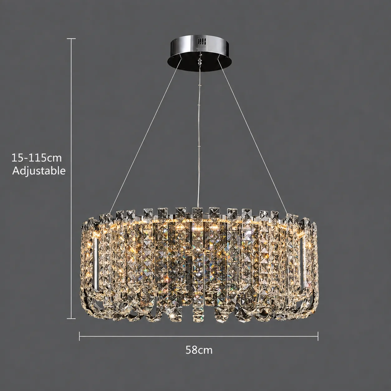 Alessandro Design TURKMENABAT Magno candelabru LED cristal 35W