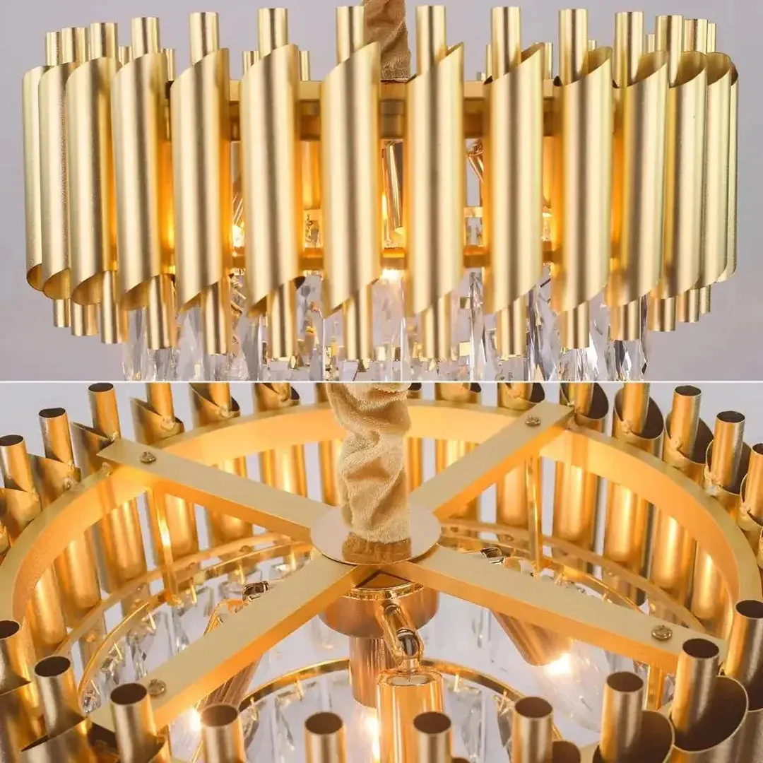 Alessandro Design Versailles Nobile candelabru cristal auriu 5xE14