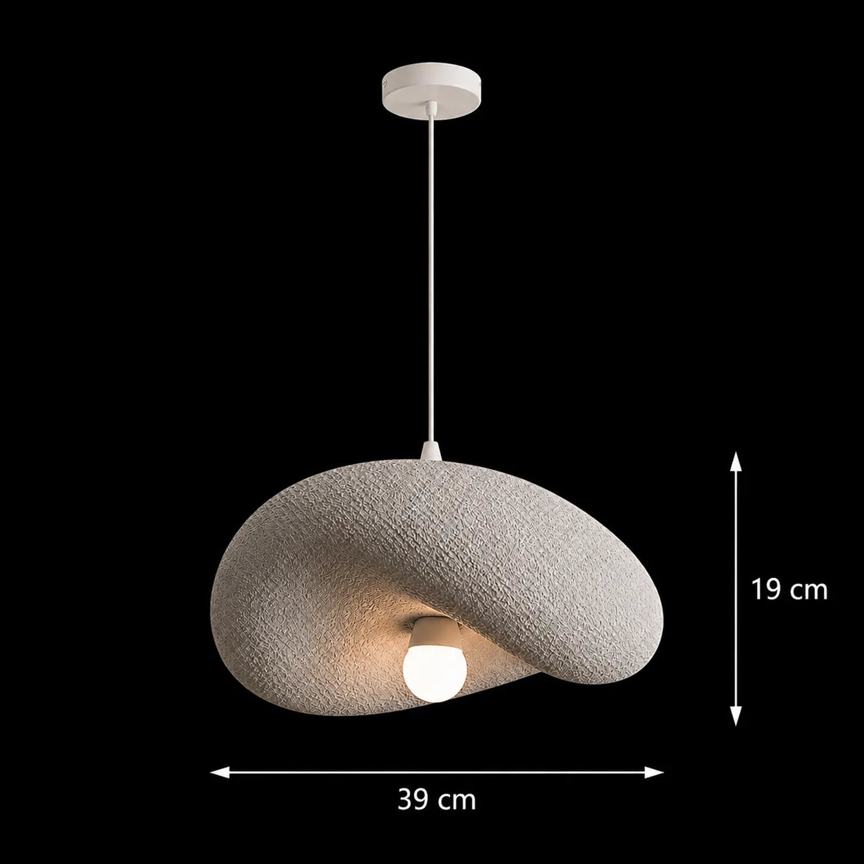 Alessandro Design Foamer Nobile lustra E27 gri 39cm