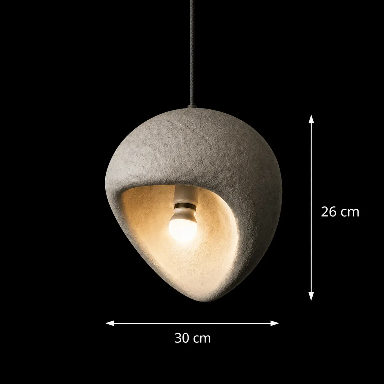 Alessandro Design Aera 30cm lustra suspendata E27 gri reglabila