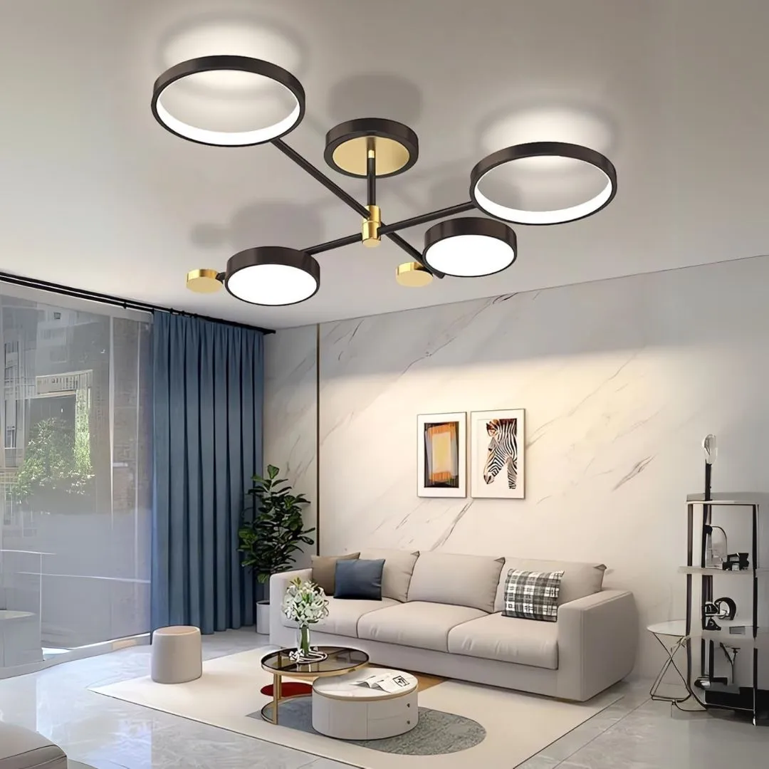 Alessandro Design Maria 22W lustra LED neagra dimabila