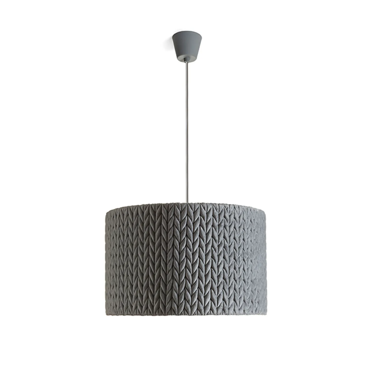 rendl light studio AINO pendul gri crom cu abajur tricotat
