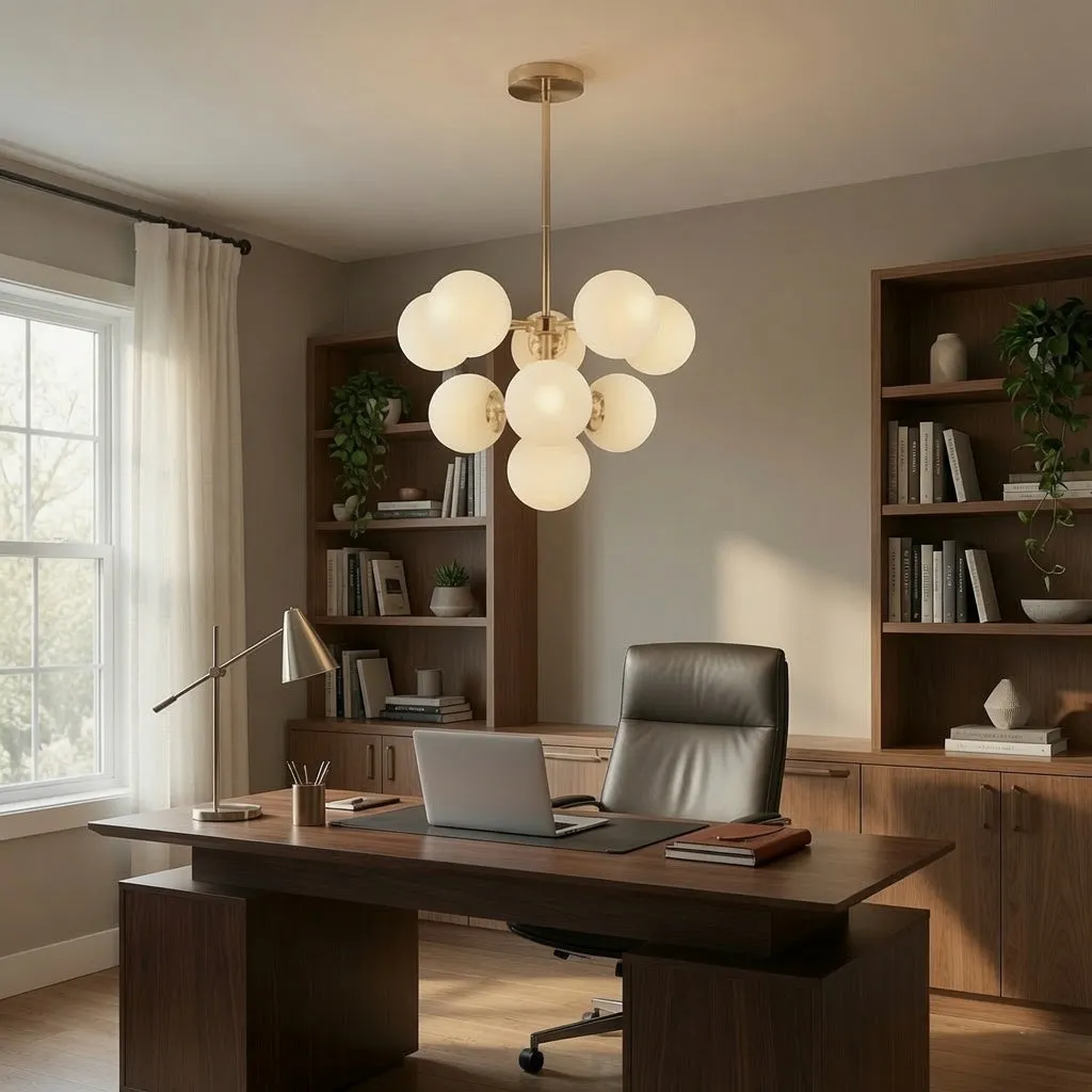 Alessandro Design ORBS 54cm lustra aurie 9xE27 globuri