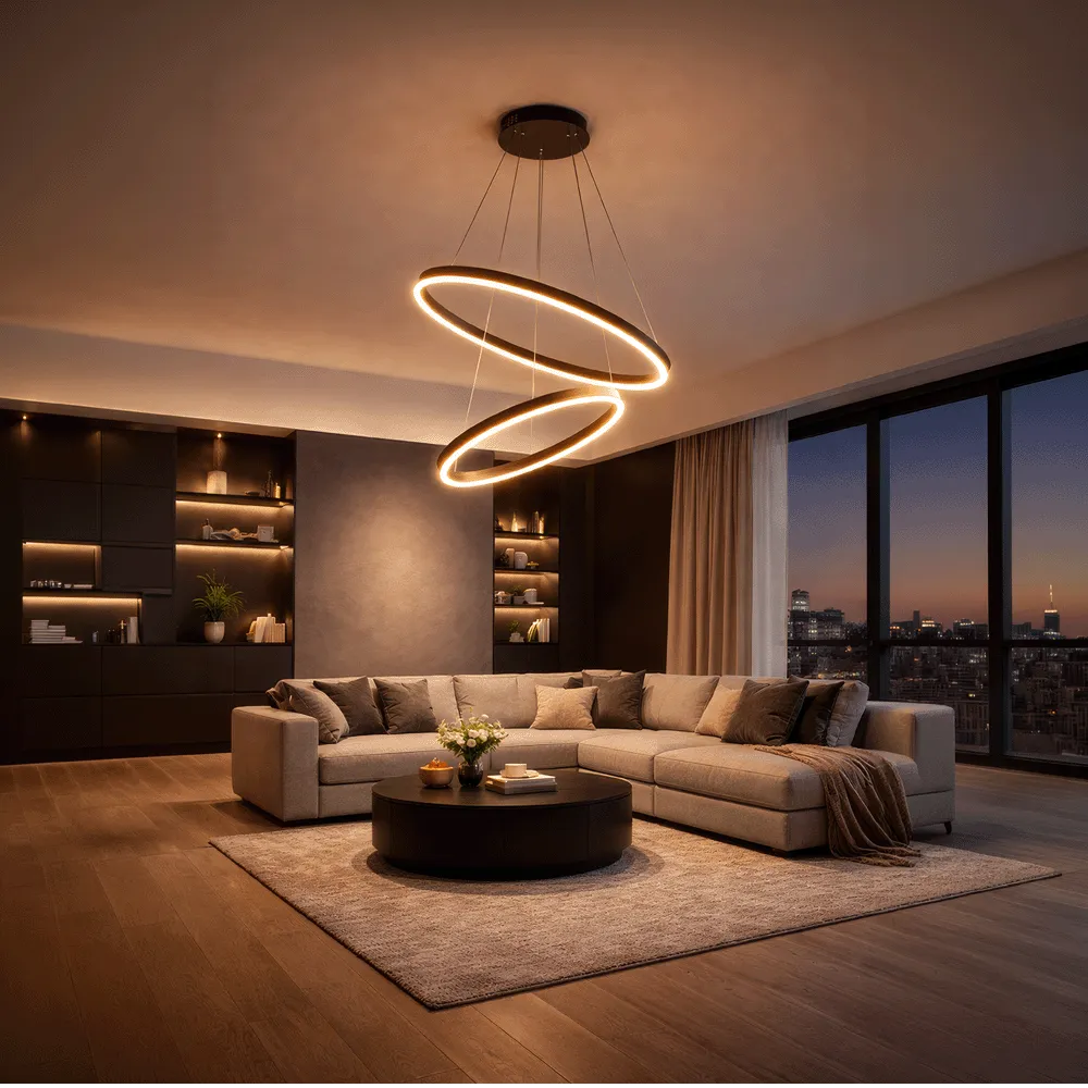 Alessandro Design Casiana lustră LED neagră 40W dimabilă