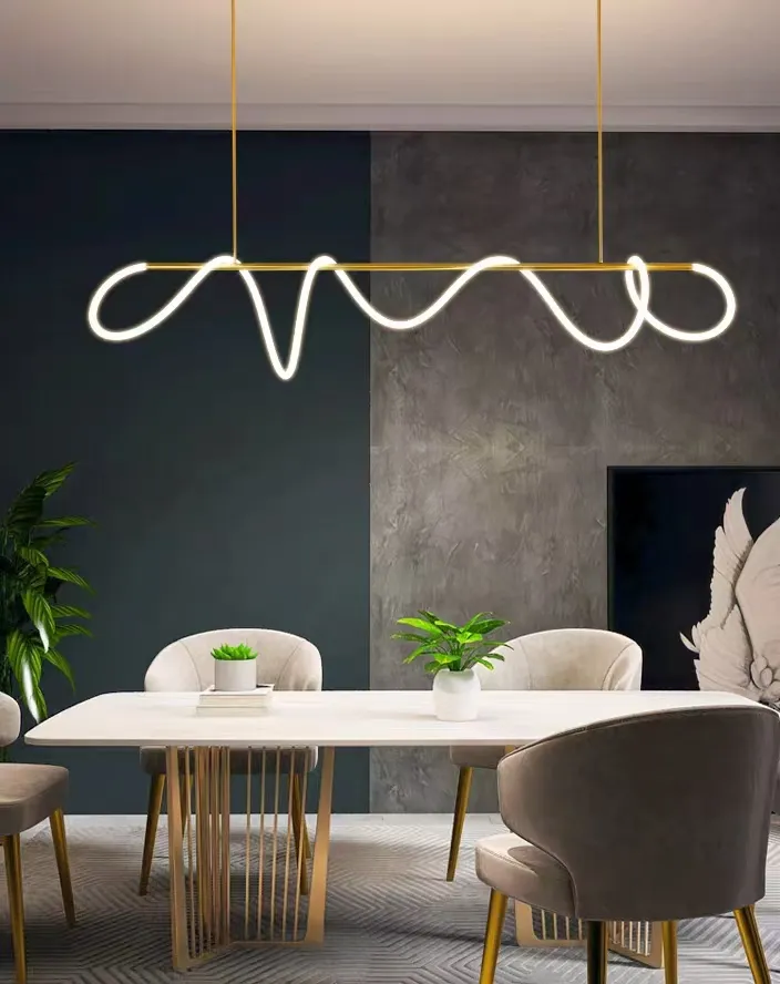 Alessandro Design Divino lustra LED 96W aurie 150 cm