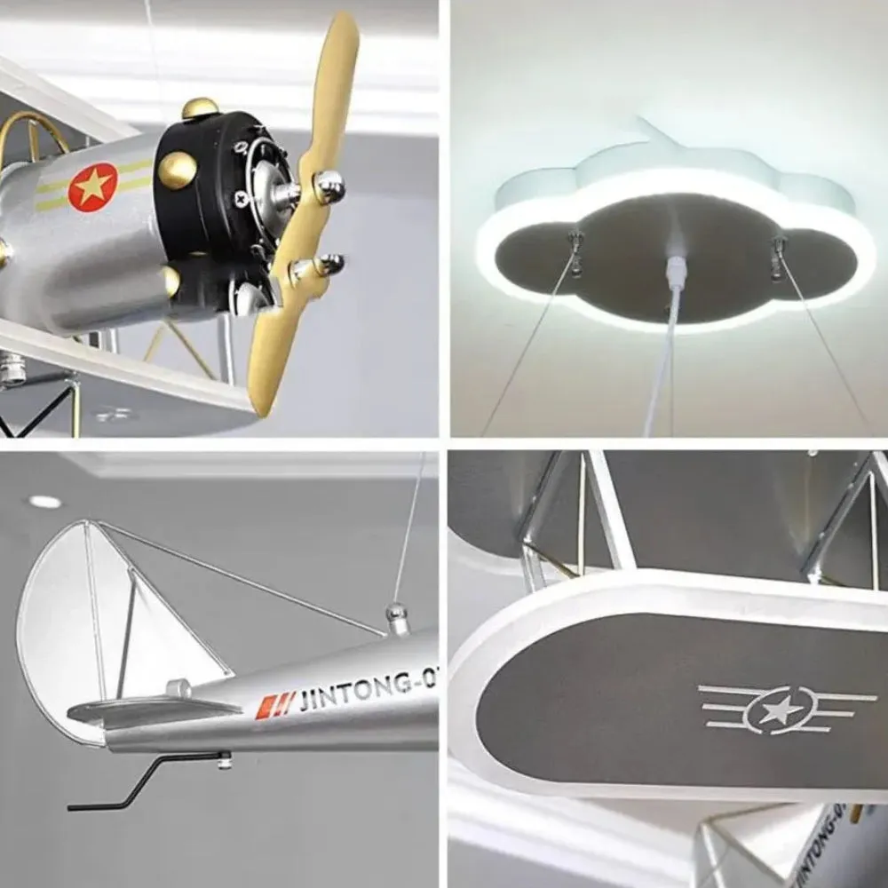 Alessandro Design AVION 148W lustra LED avion argintie